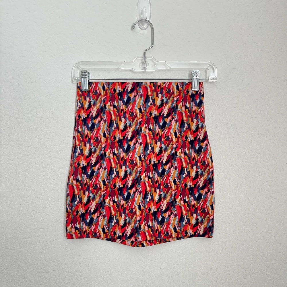 BCBGeneration multi colored bodycon mini skirt XXS